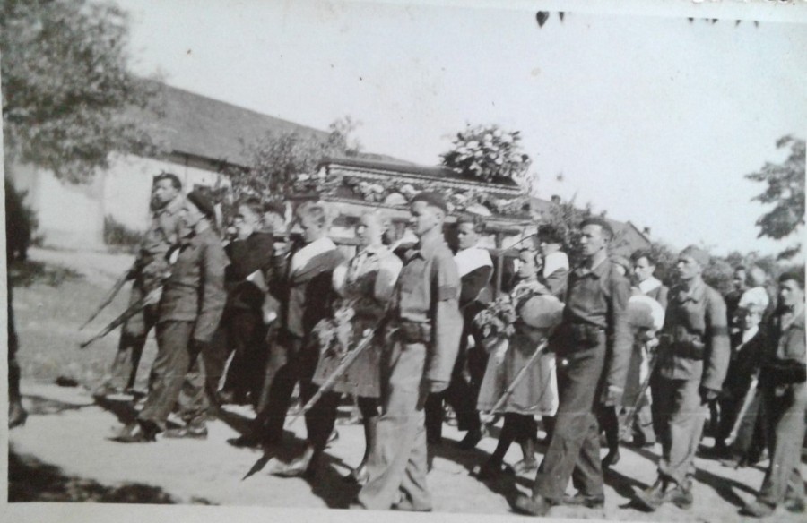 Pohřeb Antonína Lisoňka, 1945